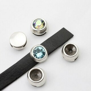 10 Stk. Schiebeperlen fr 10x2 mm Leder und 8 mm 1088 - Swarovski Crystal