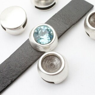 10 Stk. Schiebeperlen fr 10x2 mm Leder und 8 mm 1088 - Swarovski Crystal