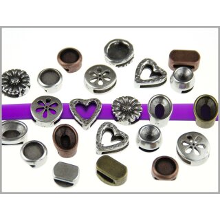 10 Stk. Schiebeperlen fr 10x2 mm Leder und 8 mm 1088 - Swarovski Crystal