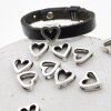 10 Heart Sliderbeads 17*17 mm