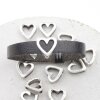 Sterling Silver Plated Open Heart Spacer Beads - Pack of 10