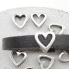 Sterling Silver Plated Open Heart Spacer Beads - Pack of 10