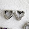 Sterling Silver Plated Open Heart Spacer Beads - Pack of 10