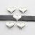 10 Heart Slider Beads, Slider Beads Heart, Amtique Silver
