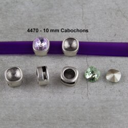 10 Antique Silver Sliderbeads for Swarovski 4470 -10 mm...