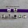 10 Antique Silver Sliderbeads for Swarovski 4470 -10 mm Cushion Square