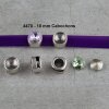 10 Antique Silver Sliderbeads for Swarovski 4470 -10 mm Cushion Square