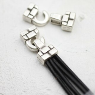 Haken Verschlu Set fr Flaches Leder