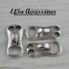 5 Hook Closures Antique Silver