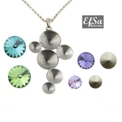 necklace setting for 8, 10 and 14 mm Rivoli Swarovski Crystals