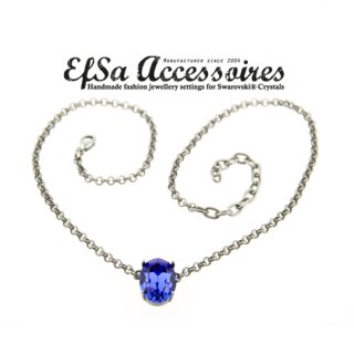 Ketten Fassung fr 18x13 mm Oval Swarovski Stein