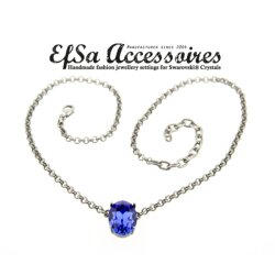 necklace setting for 18x13 mm Oval Swarovski Crystals