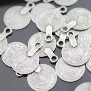 10 Coin Charms pendant 23*16 mm (Ø 2 mm)