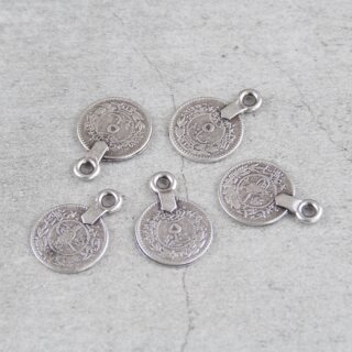 10 Orientalische Münze, Anhänger 23*16 mm (Ø 2 mm)