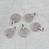 10 Coin Charms pendant 23*16 mm (Ø 2 mm)