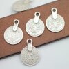 10 Coin Charms pendant 23*16 mm (Ø 2 mm)