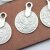 10 Coin Charms pendant 23*16 mm (Ø 2 mm)