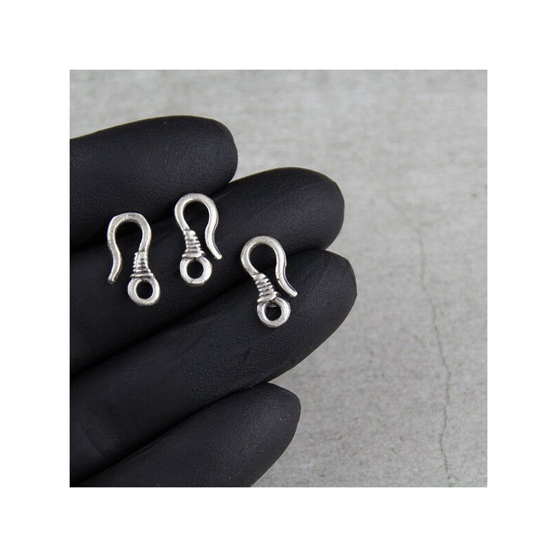 20 pcs. hook bail 1,5x0,8 mm antique silver, £ 6,04