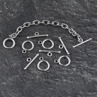 20 Knebelverschluss Sets,  0,8 cm + 1,9 cm