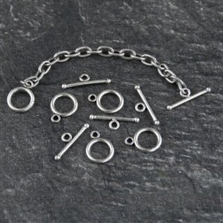 20 Knebelverschluss Sets,  0,8 cm + 1,9 cm