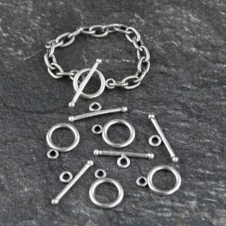 20 Knebelverschluss Sets,  0,8 cm + 1,9 cm