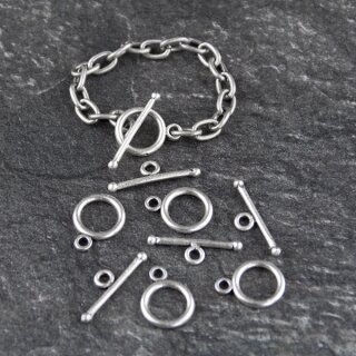 20 pairs endpiece (ring and rod) Set, ø 0,8 cm + 1,9 cm