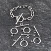 20 pairs  endpiece (ring and rod) Set, ø 0,8 cm + 1,9 cm