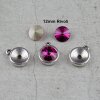 10 Pendant cups for 12 mm Rivoli Crystals, antique silver