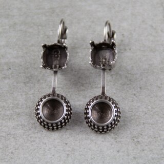 Ohrring Fassung fr 4, 6 und 8 mm Chatons Swarovski Steine