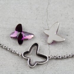 necklace setting for 18 mm Butterfly Swarovski Crystals