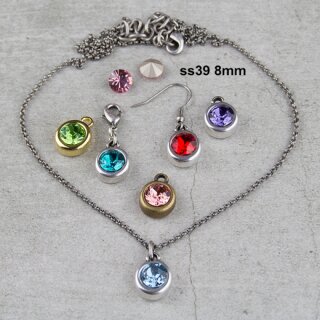Ketten Fassung fr 8 mm Chatons Swarovski Stein