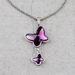 necklace setting for 18 mm Butterfly Swarovski Crystals