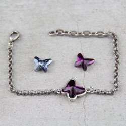 Armband Fassung für 12 mm Butterfly Schmetterling Swarovski Stein