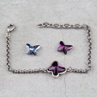 Armband Fassung fr 18 mm Butterfly Schmetterling Swarovski Stein