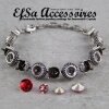 Bracelet setting for 6 mm Chatons Swarovski Crystals and ss39 (8 mm)