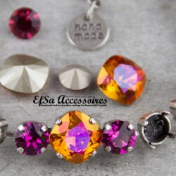 Bracelet setting for 8 mm Chatons Swarovski Crystals and...