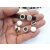 10 Slider Beads, Antique Silver
