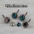 Earring setting for 8 mm Chatons Swarovski Crystals