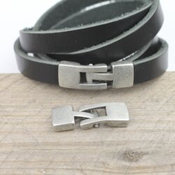 5 Hook Closure for flat braided leather