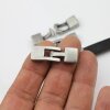 5 Hook Closure for flat braided leather