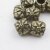 10 Flower Beads, antique brass