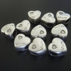 10 Heart Beads