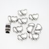 10 double Heart Beads