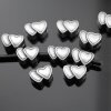 10 double Heart Beads