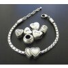 10 Love Beads, antique silver