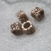 10 Antique Copper Flower Beads