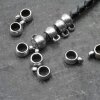 20 Antique Silver Spacer bead w. Loop, Bail Beads