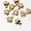 10 bee Beads, Gold