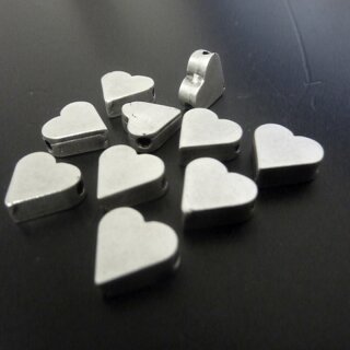 10 Heart Beads