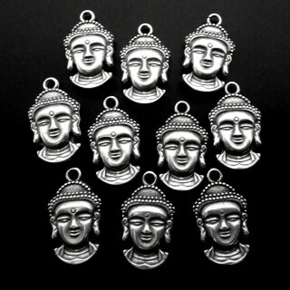 10 Buddha Kopf Anhnger